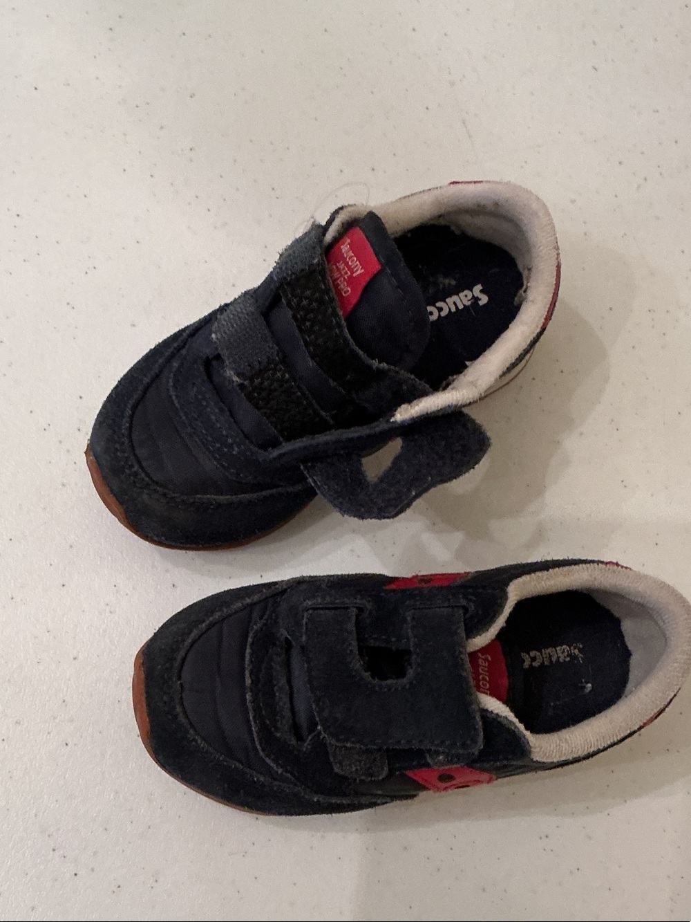 Saucony Kids Navy and Red Velcro Sneakers